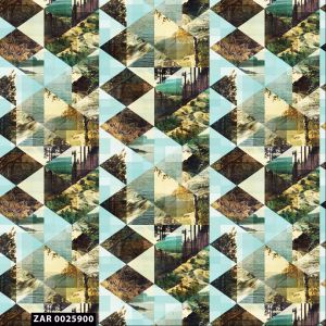Geometrical Landscape Design 100% Cotton Quilting Fabric by the Yard