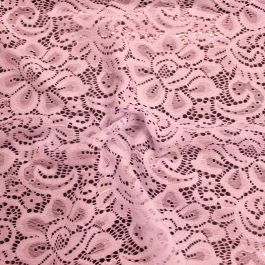 Light Pink Heart Lace Fabric