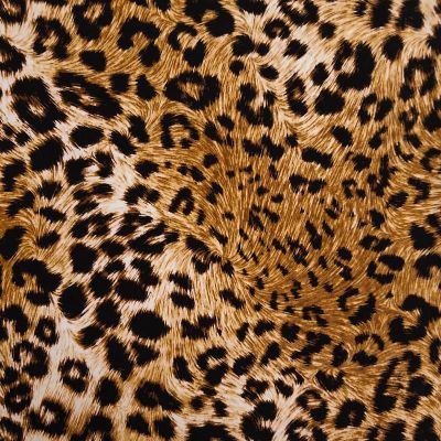Animal Print Polyester Chiffon Dress Fabric Sold per metre Brown 
