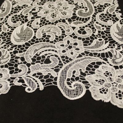 Ivory Floral Lace Fabric 58'' PRICE PER METER 