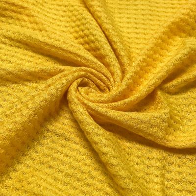 water the flower Disappointed anytime Yellow Waffle Rayon Spandex Open Knit Fabric