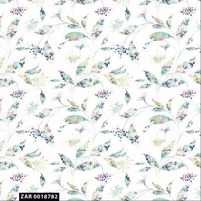 Seamless Dream Floral Pattern 100% Cotton Quilting Fabric by the Yard Style CQ-93 Ivory, Mint, Navy, Vanilla and Purple