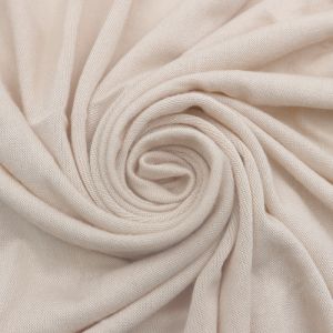 Cream Light-weight Rayon Spandex Jersey Knit Fabric - 160 GSM