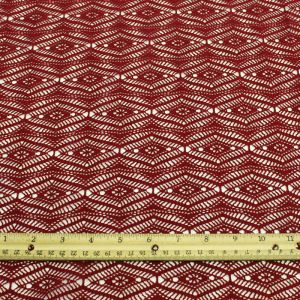 Ruby Open Knit Hexagonal Geometric Lace Fabric by the yard - Maegan Pattern
