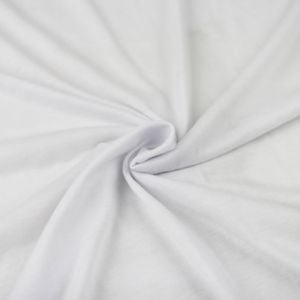 White Ultra-Heavy Weight Rayon Spandex Jersey Knit Stretch Fabric  220 GSM