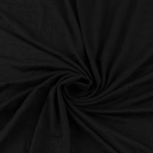 Black Light-weight Rayon Spandex Jersey Knit Fabric - 160 GSM