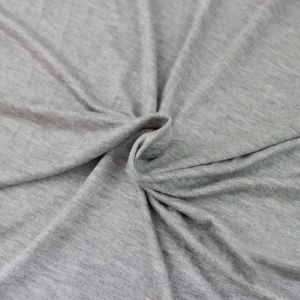 Heather Gray Cotton Spandex Jersey Knit Fabric Combed 10oz