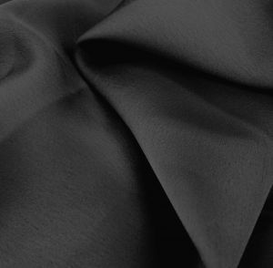 Black Crepe Back Satin Mechanical Satin Chiffon  Fabric