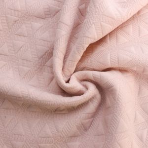 Blush Pyramid Jacquard Knit Stretch Fabric