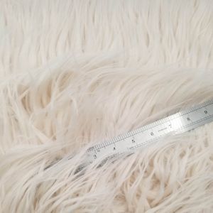 Natural Faux Fur Fabric Long Pile Mongolian by the Yard