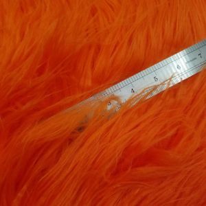 Orange Faux Fur Fabric Long Pile Mongolian by the Yard
