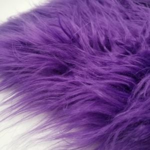 Purple Faux Fur Fabric Long Pile Mongolian by the Yard