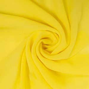 Yellow Chelsea Wool Dobby Chiffon Fabric