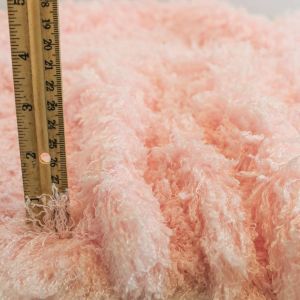 Pink Fluffly Flokati Fur Faux Fur Fabric
