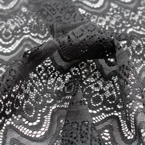 Black Maureen Pattern Nylon Spandex Lace Fabric