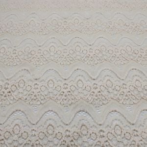 Natural Maureen Pattern Nylon Spandex Lace Fabric