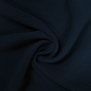 Navy Bubble Chiffon Fabric Textured Chiffon