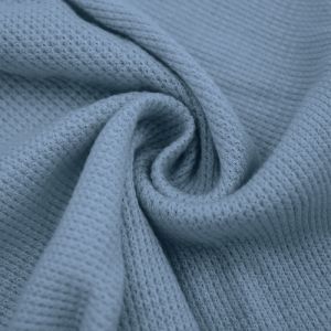 Blue Light Solid Thermal Knit Fabric by the Yard