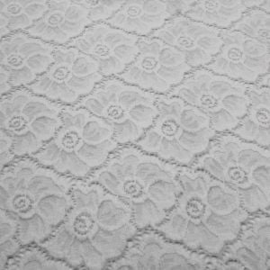 Off White Sabrina Floral Stretch Lace Fabric