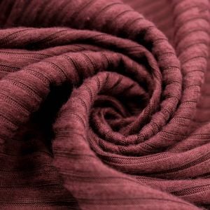 Red Brown 6x3 Brushed Poly Rayon Rib Knit