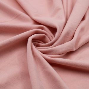 Dusty-Pink Solid Double-Sided Brushed DTY Stretch Fabric