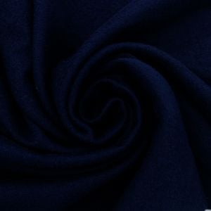 Navy New Solid Double-Sided Brushed DTY Stretch Fabric