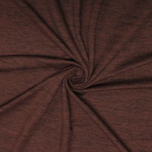 Red Brown Chambray Solid Double-Sided Brushed DTY Stretch Fabric