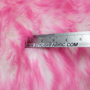 Ivory Pink Candy Shade Frosted Fur 2 tone Soft on a Medium Pile of 2" Newborn Cuddly Faux Fur
