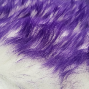 Ivory Purple Candy Shade Frosted Fur 2 tone Soft on a Medium Pile of 2" Newborn Cuddly Faux Fur