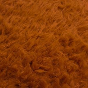 Rust Flokati Curly Faux Fur Cuddly Fabric by the Yard - Style 6716