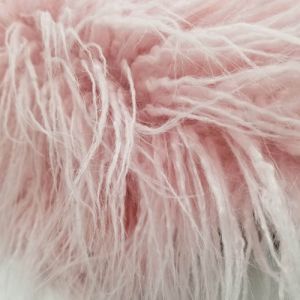 Pink Curly Long Pile For Newborn Cuddly Faux Fur Fabric by the Yard Style 6744