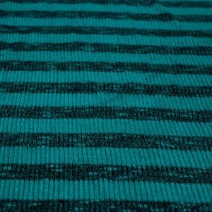 Seafoam Charcoal 2 Tone Slub 2x2 Hacci Rib Rayon Poly Spandex Rib Knit Fabric by the Yard