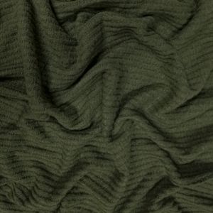Army Green Waffle Brush Poly Rayon Spandex Knit Fabric