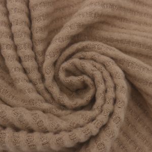 Latte Waffle Brush Poly Rayon Spandex Knit Fabric