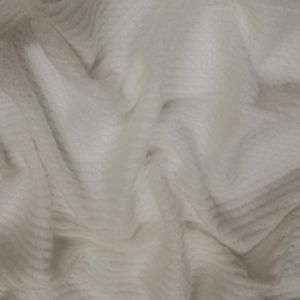 Off White Waffle Brush Poly Rayon Spandex Knit Fabric