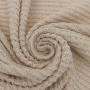 Sand Waffle Brush Poly Rayon Spandex Knit Fabric by the Yard