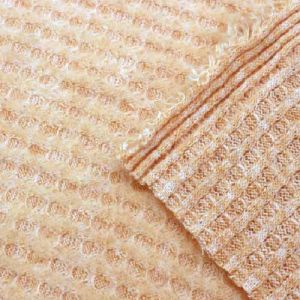 Toast Chambray Waffle Brush Poly Rayon Spandex Knit Fabric