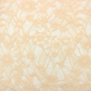 Nude Floral Pattern Nylon Spandex Scallop Lace Fabric 