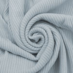 Silver 2x1 Rib Knit Stretch Fabric by the Yard