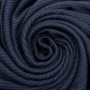 Teal Denim 2x1 Rib Knit Stretch Fabric by the Yard