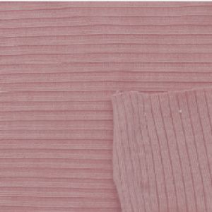 Blush Poly Rayon Spandex 4x2 Rib Knit Fabric