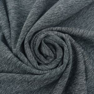 Heather Grey Chambray Poly Spandex Power Max by the Yard
