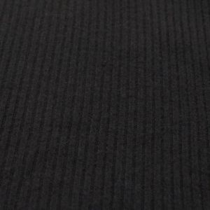 Black  on Hacci Rib Brushed Fabric