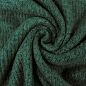 Dusty Green on Hacci 2x2 Rib Brushed Fabric