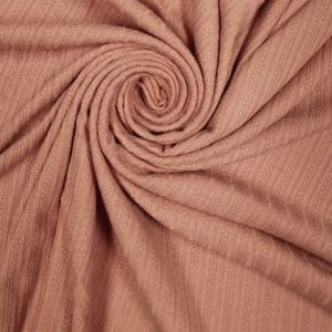 Dusty Pink Dark Rayon Spandex Pontelle Rib Knit Fabric