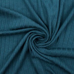 Hunter Green Light Rayon Spandex Pointelle Rib Knit Fabric by the Yard