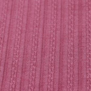 Mauve Deep Rayon Spandex Pointelle Rib Knit Fabric by the Yard