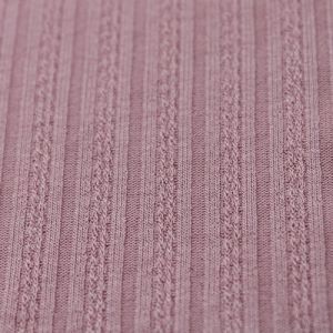 Mauve Rayon Spandex Pointelle Rib Knit Fabric by the Yard