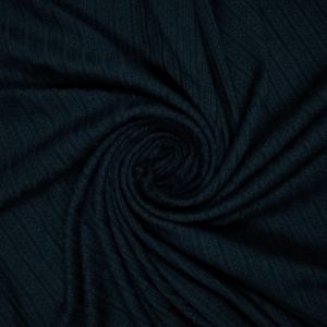 Navy Rayon Spandex Pontelle Rib Knit Fabric