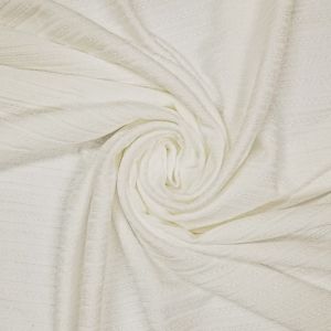 Off White Rayon Spandex Pontelle Rib Knit Fabric